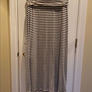 J. Crew stripes maxi skirt medium